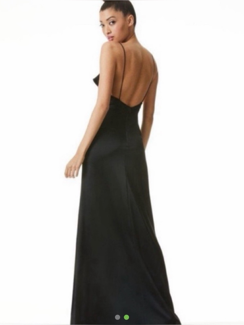 Alice + olivia Black Gown (satin) Evening Dress - Picture 6 of 9